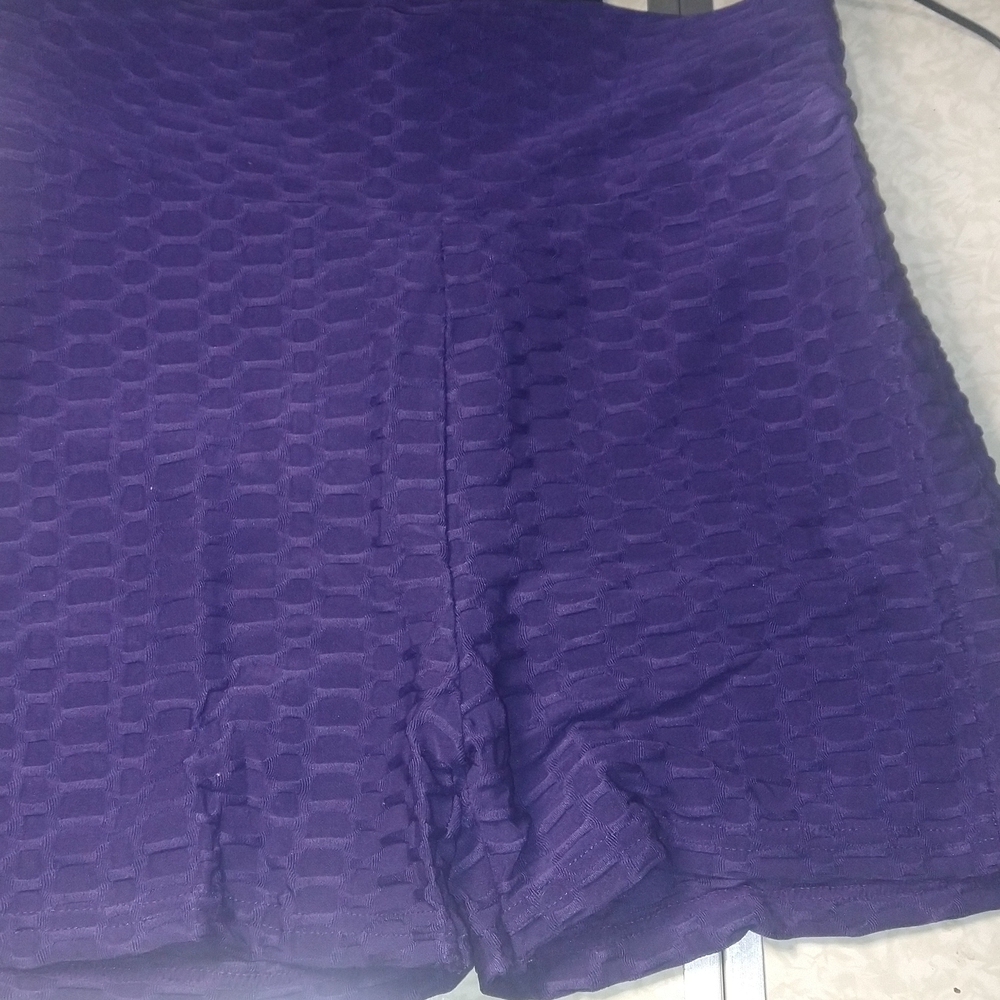 Honeycomb Butt Lifting Purple Women's Shorts